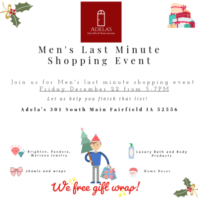 Men's Last Minute Shopping Event